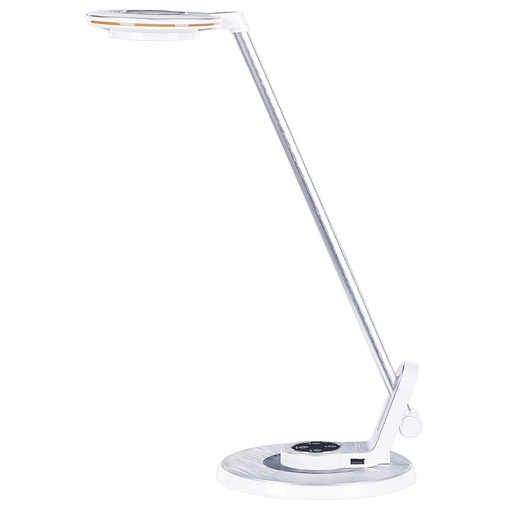 Lampada da soffitto a LED con piastra metallica bianca 45 cm supporto USB ufficio cameretta soggiorno