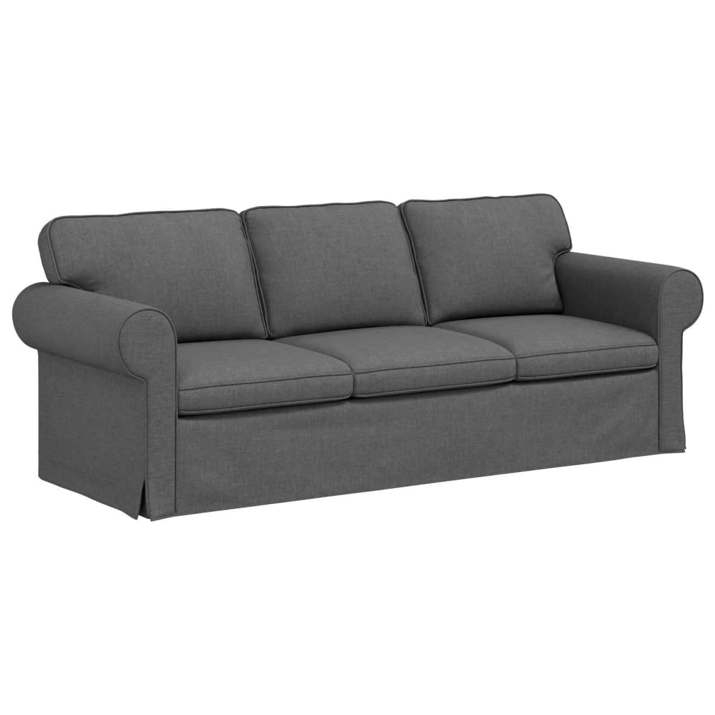 Divano Grigio scuro 215 x 82 x 80 cm Tessuto 42024314