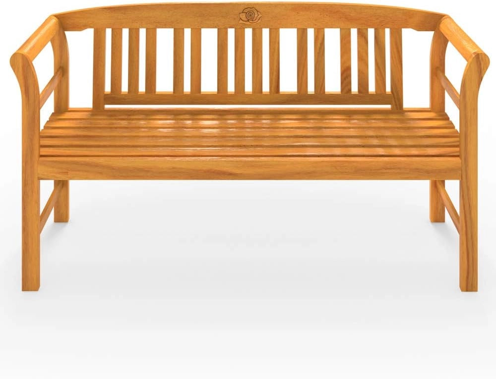Panchina da Giardino Rose 3 Posti Certificato FSC in Legno 150cm Panca da Esterno Balcone