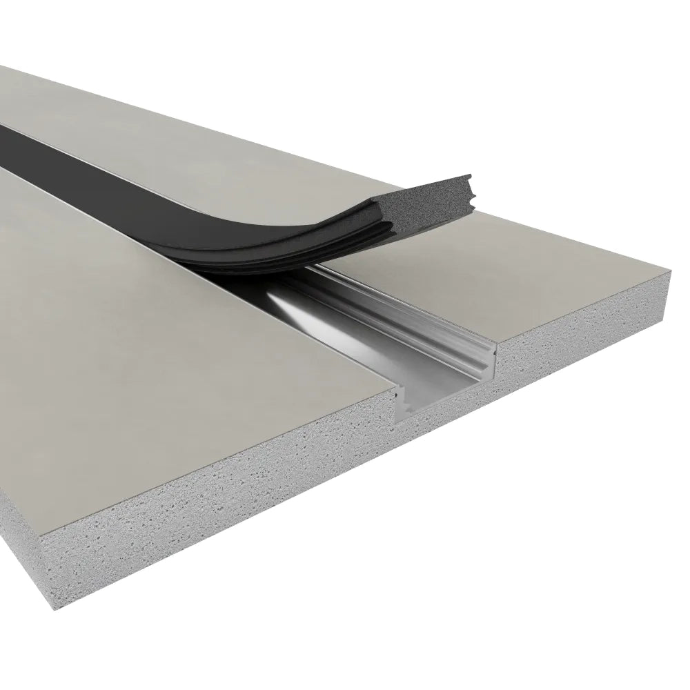 Cartongesso con profilo in alluminio integrato 2m