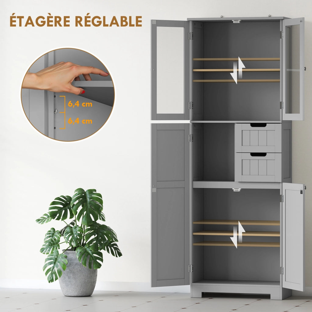 Mobile bagno alto contenitore, 60x30x170 cm, grigio