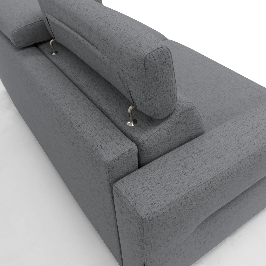 Avalon Divano letto con materasso H18 200 cm (mat. 140x197 cm) giallo