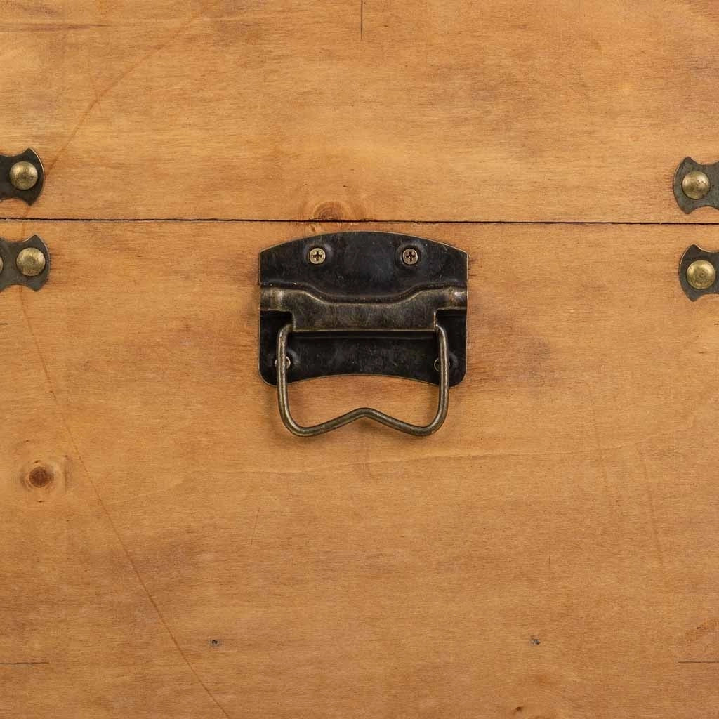 Baule portabottiglie in legno marrone 45x28x59h