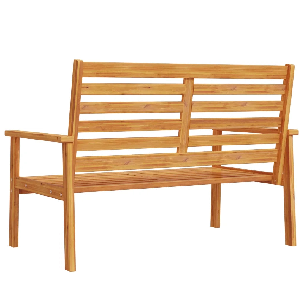 Panca Divano da Giardino-Sofa da Giardino-Divano da esterno 120 cm in Legno Massello di Acacia