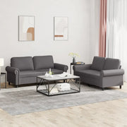 Set di Divani 2 pz con Cuscini Grigio in Similpellecod mxl 107223
