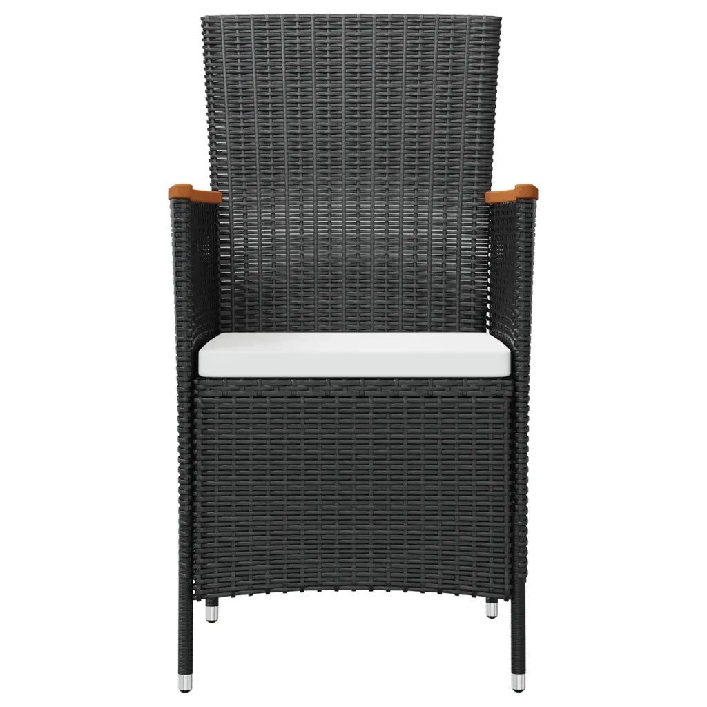 Set da Pranzo da Giardino 7 pz con Cuscini in Polyrattan 42913