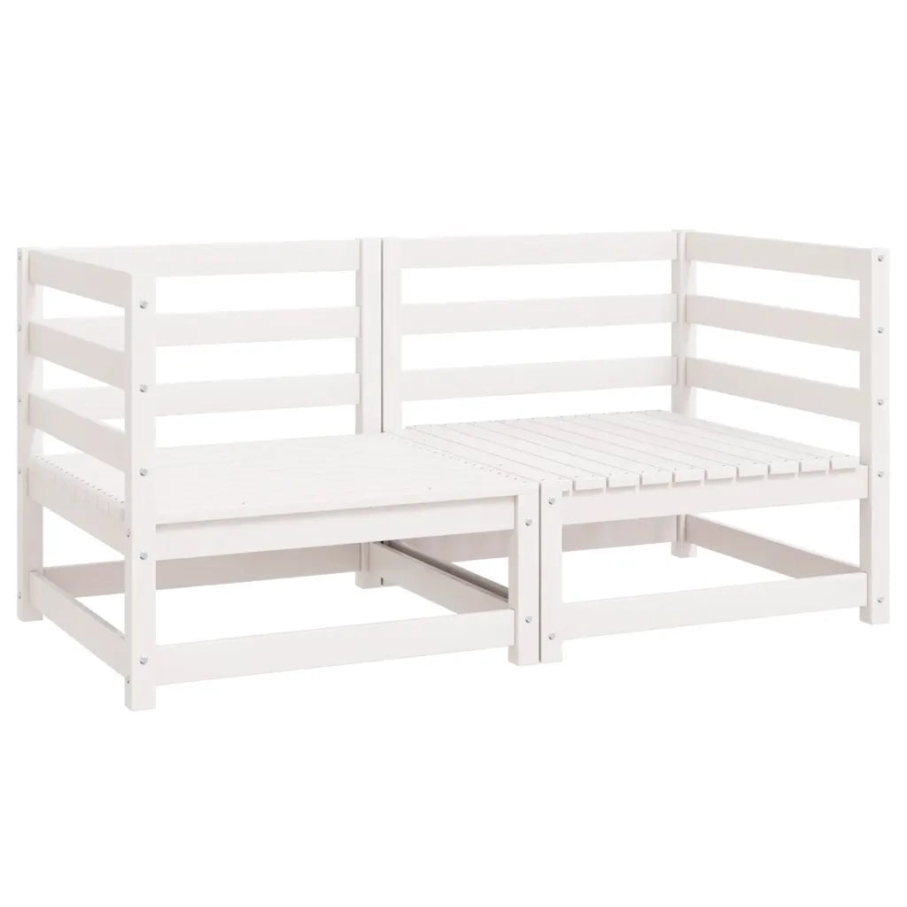 Divani Angolari da Giardino 2 pz in Massello di Pino Bianco cod mxl 35842
