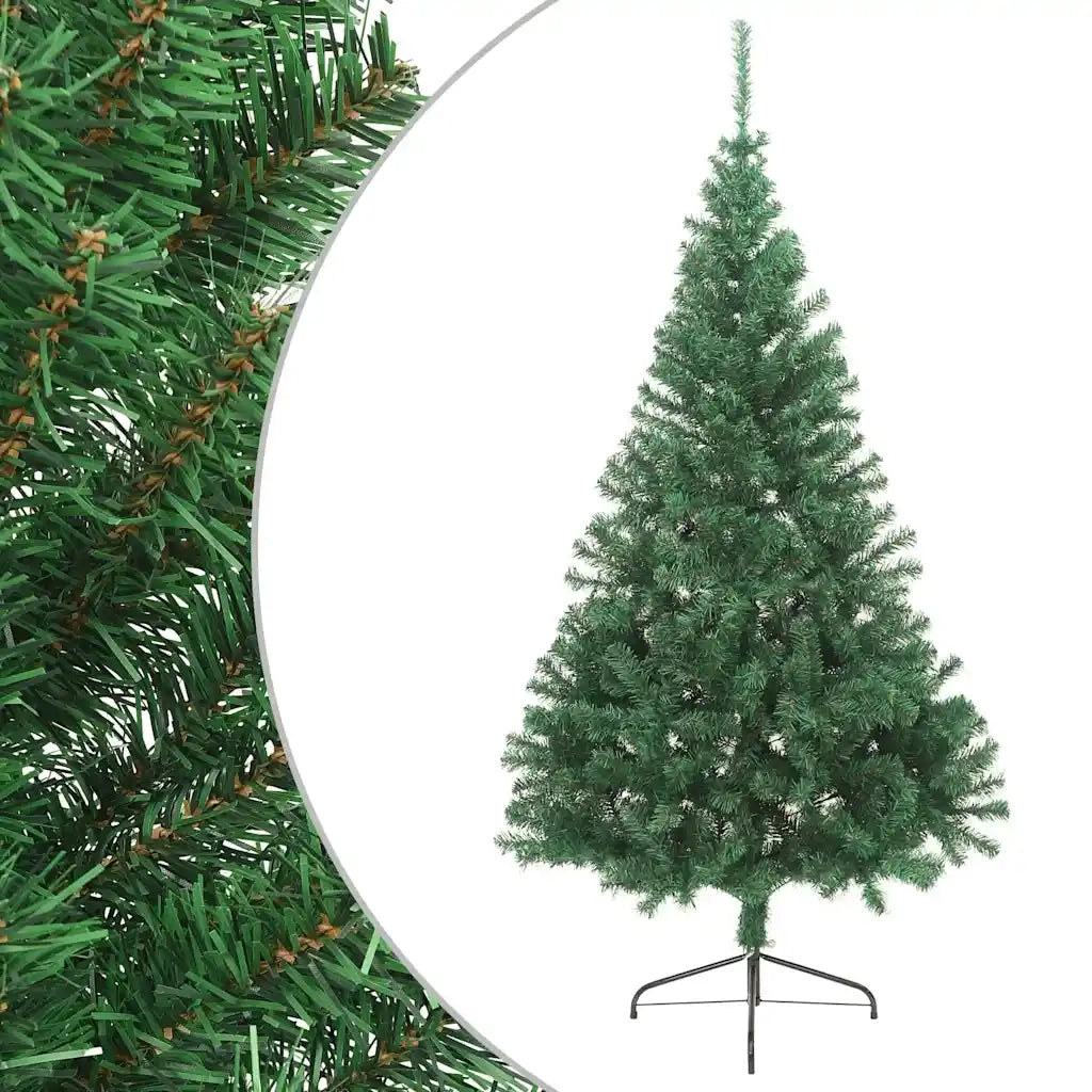 Albero di Natale | Decorazioni natalizie Artificiale Met¨¤ con Supporto Verde 210 cm PVC