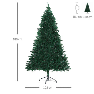 Albero di Natale Artificiale 180 cm 1000 Punte  Verde