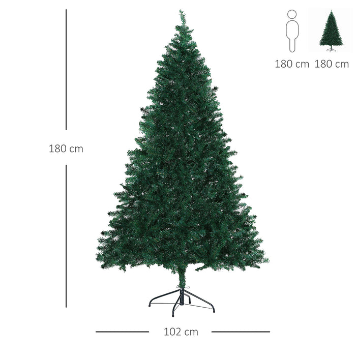 Albero di Natale Artificiale 180 cm 1000 Punte  Verde