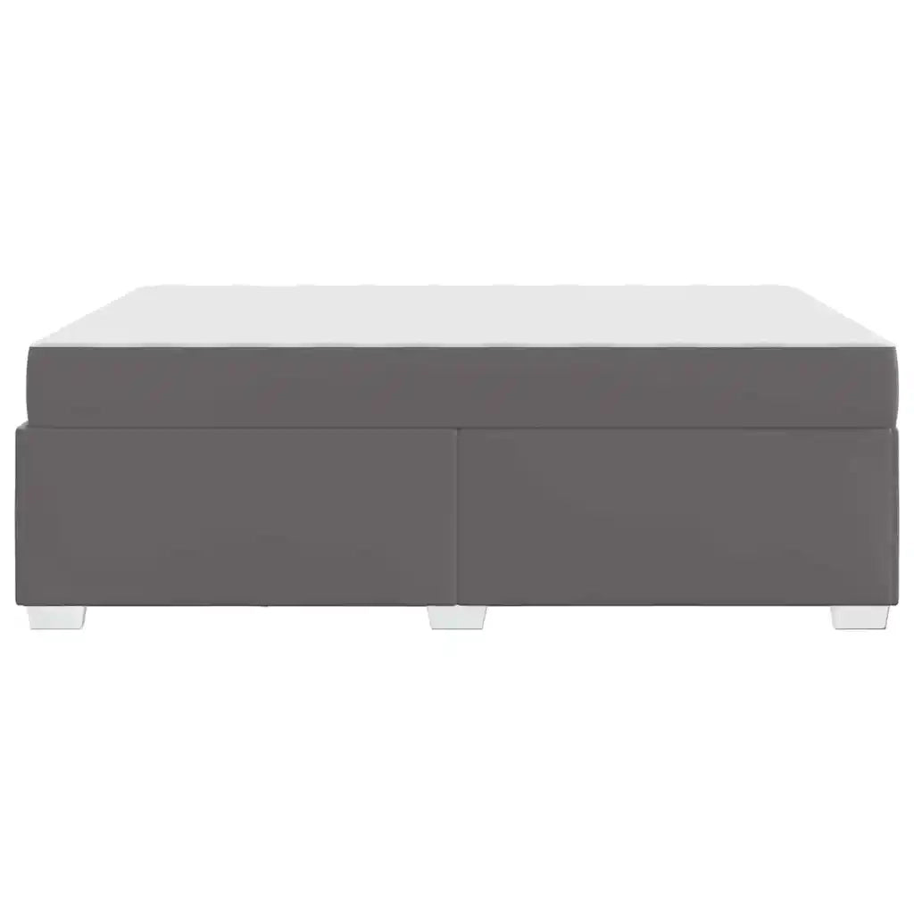 Struttura del letto con materasso Grigio 140 x 200 cm Tessuto