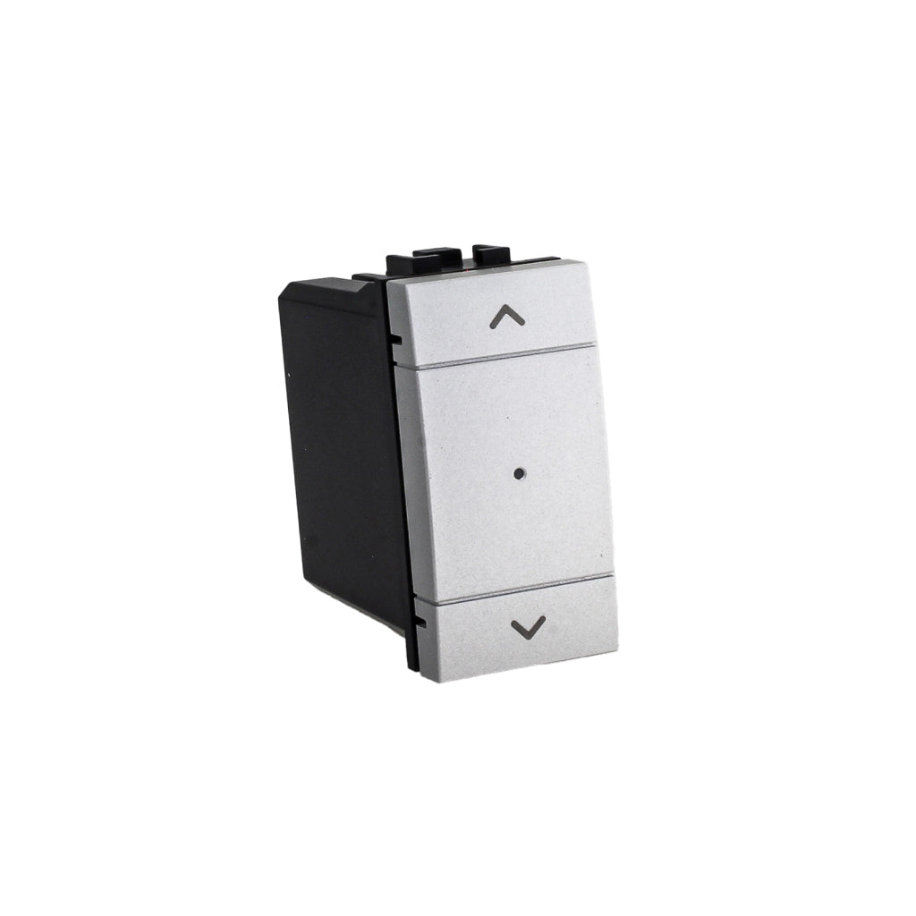 Pulsante Modulo Tapparelle Connesso Smart WIFI Tuya Per Tende Persiane Compatibile Bticino Living Colore Grigio