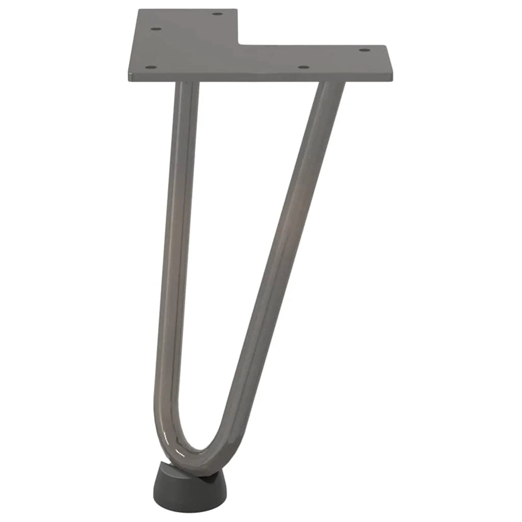 Set di 4 gambe a forcina per tavolino da caffè 20 cm design estetico moderno acciaio naturale 02_0056714