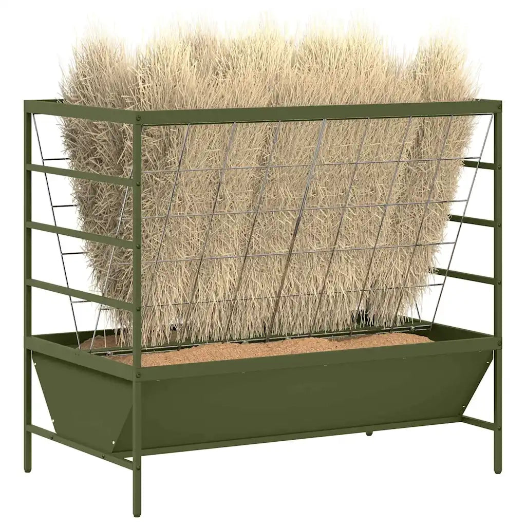 Mangiatore per Bestiame Verde oliva 100 x 60 x 90 cm CFW6531812