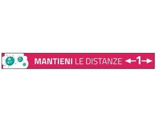 STRISCE ADESIVE CALPESTABILI MANTIENI LE DISTANZE CM.10X100 - 10 pezzi