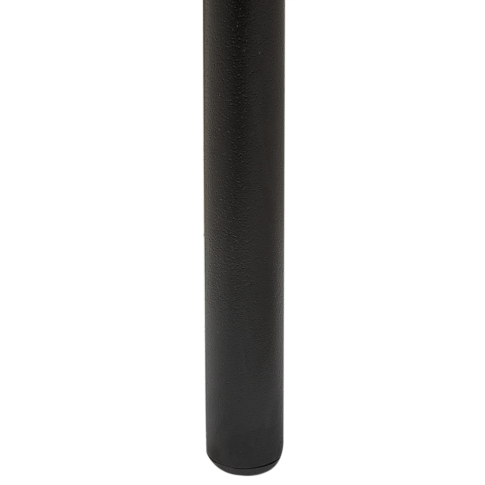 Letto 160 x 200 cm in frassino scuro con rete a doghe e testiera gambe in metallo nero