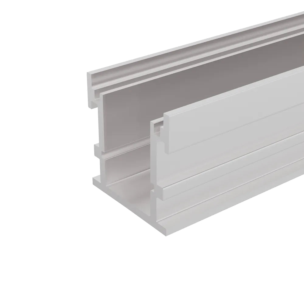 Profilo calpestabile in alluminio silver 1mt per incasso a pavimento