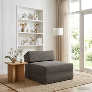 Divano Letto Pieghevole Grigio Chiaro 60 x 70 x 41 cm Tessuto