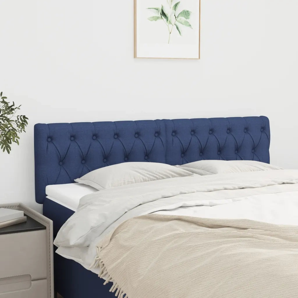 Testiera | Testata Blu 144x7x78/88 cm in Tessuto