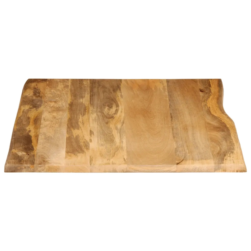 Piano per Tavolo 90x80x2,5cm Bordi Vivi in Legno Massello Mango 370723