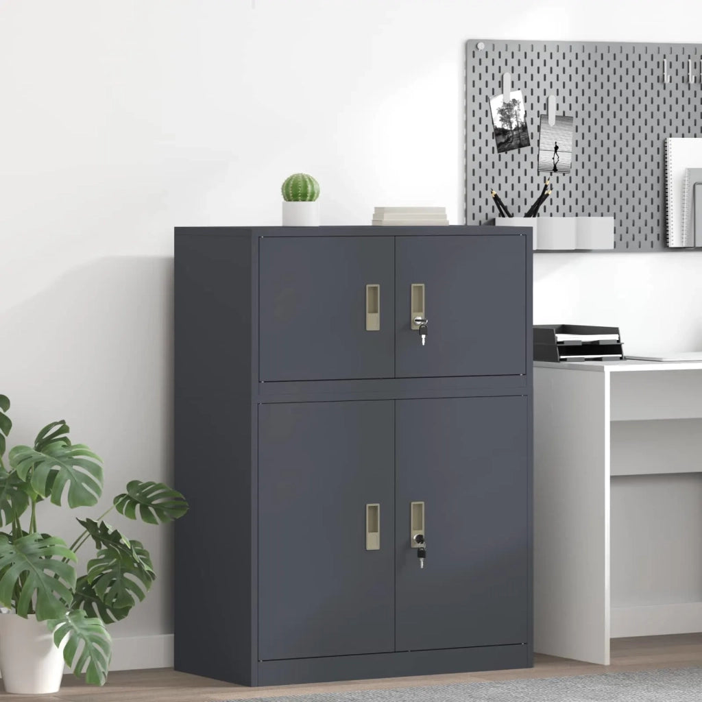 Armadio Antracite 80 x 40 x 40 cm Acciaio