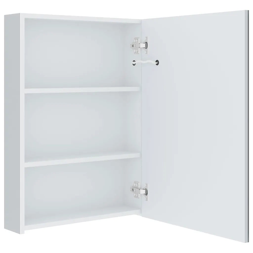 Armadietto Bagno con Specchio e LED 50x13x70 cm 285116