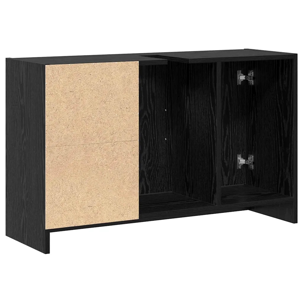 Mobile da Bagno | Armadio da bagno Rovere Nero 90 x 29 x 55 cm Legno multistrato