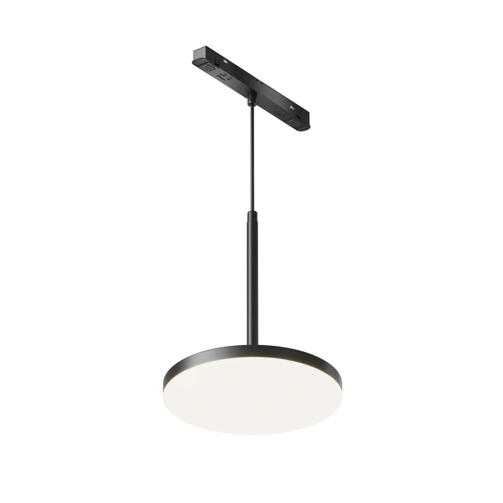 Maytoni Sospensione Moderna Exility Plato 1 luce LED integrato nero alluminio