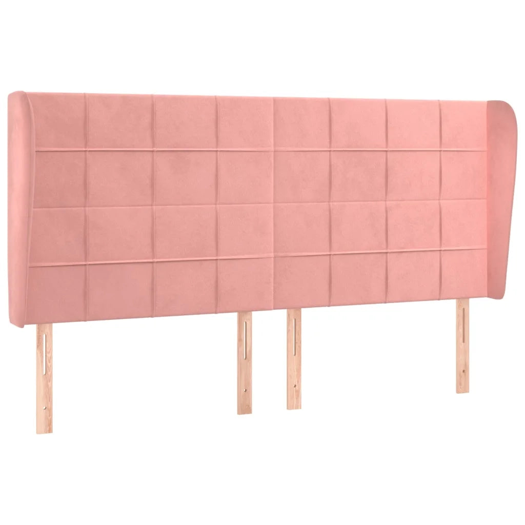 Testiera ad Orecchio Rosa 183x23x118/128 cm in Vellutocod mxl 97673