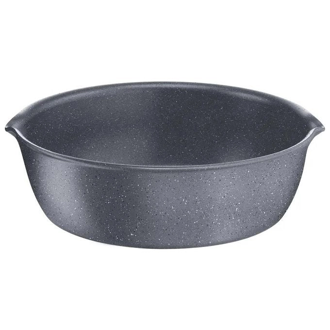 Lagostina Ingenio Mineralis Green Padella Multiuso Ø 26 cm, Padella in Alluminio 100% Riciclato, per Gas, Forno e Induzione, con Indicatore di Cottura, Utilizzabile con Manico Amovibile