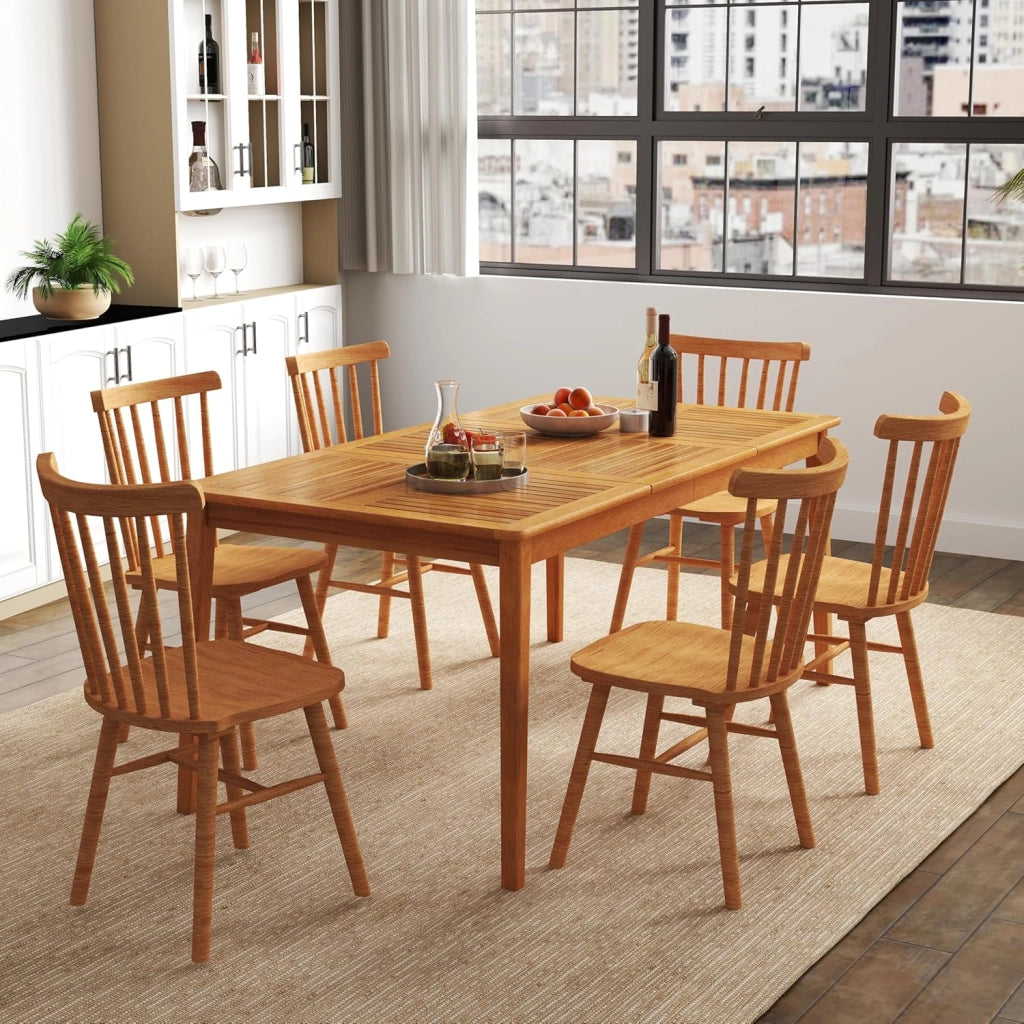 Tavolo in legno per esterni, 100/170/200 cm, tavolo da giardino in legno di acacia con foro di 5 cm, per cortile, veranda e giardino, resistente alle intemperie (170 x 90 cm)