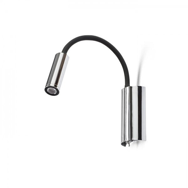 Faretto LED SHOW da parete nero cromo 230V LED 3W  3000K