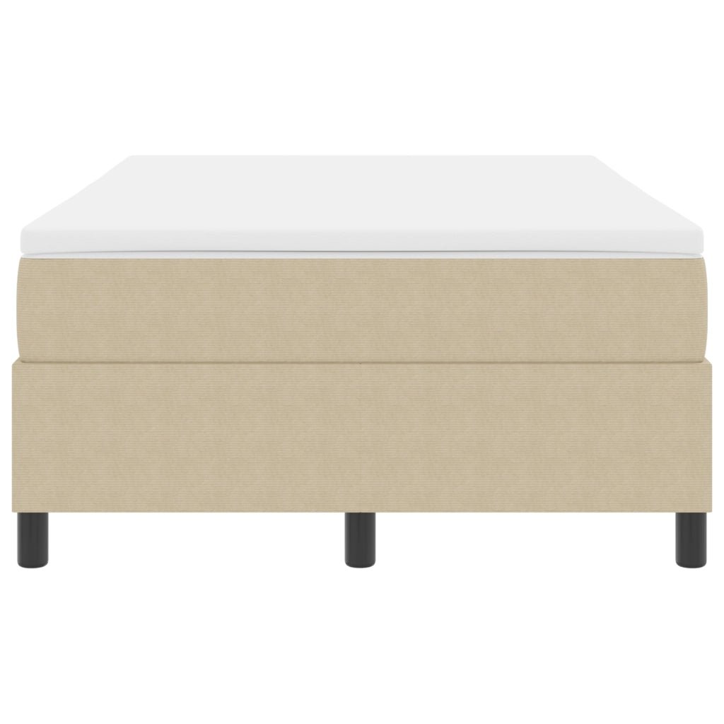 Box Spring Bed con Materasso Verde Chiaro Grigio Piccolo Doppio Tessuto Corduroy