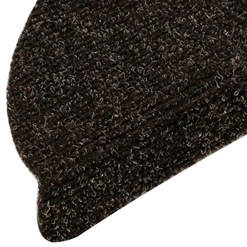 Tappetini per scale autoadesivi 15 pz | Gradini per Scale 56x17x3 cm Marrone scuro semicircolari