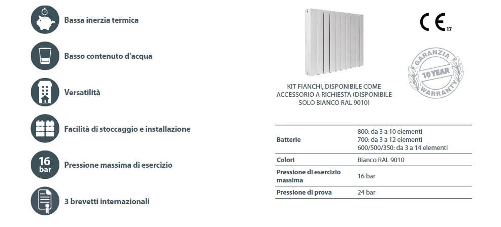 RADIATORE IN ALLUMINIO BLITZ SUPER B4 H700 Elementi   7