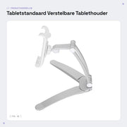 Sostegno per tablet portatile - Regolabile - Ripiegabile - In alluminio - Adatto per tablet da 7 a 10 pollici - Peso ridotto 544 g - Ideale per cucina e viaggio - Supporto per tablet portatile