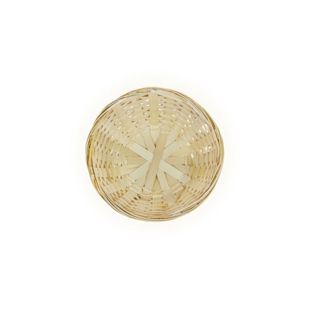 Ceste Cestini espositore intrecciati rotondi x10 fibra naturale cm 15 x 15 x h 6