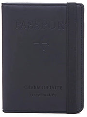 Portamoneta RFID con Blocco - Porta Passaporto Multifunzionale - 4 Facciate per Carte - 1 Faccia per Passaporto - 1 Faccia per Moneta - Progettazione Elegante - Porta Passaporto