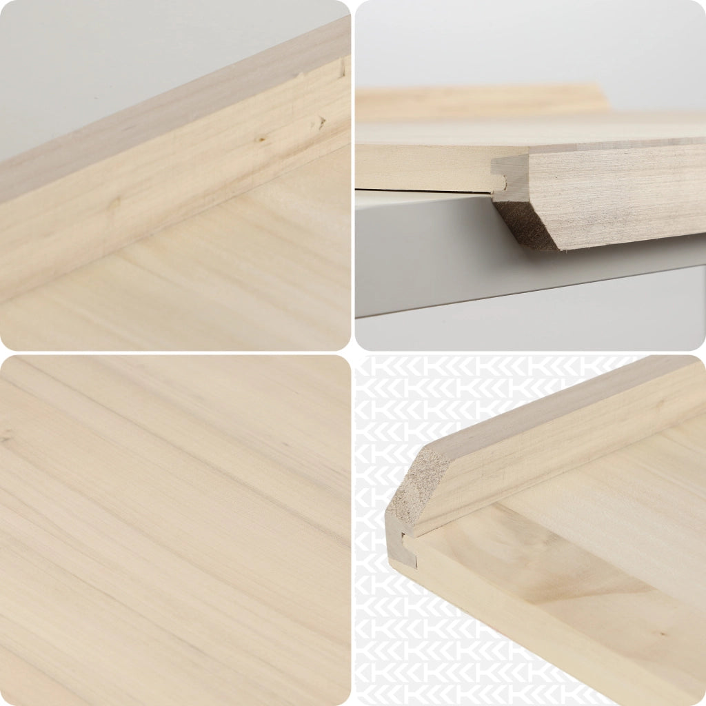 Tagliere da pasticceria grande in legno KADAX 60x40cm XXL monofacciale in legno massello da cucina
