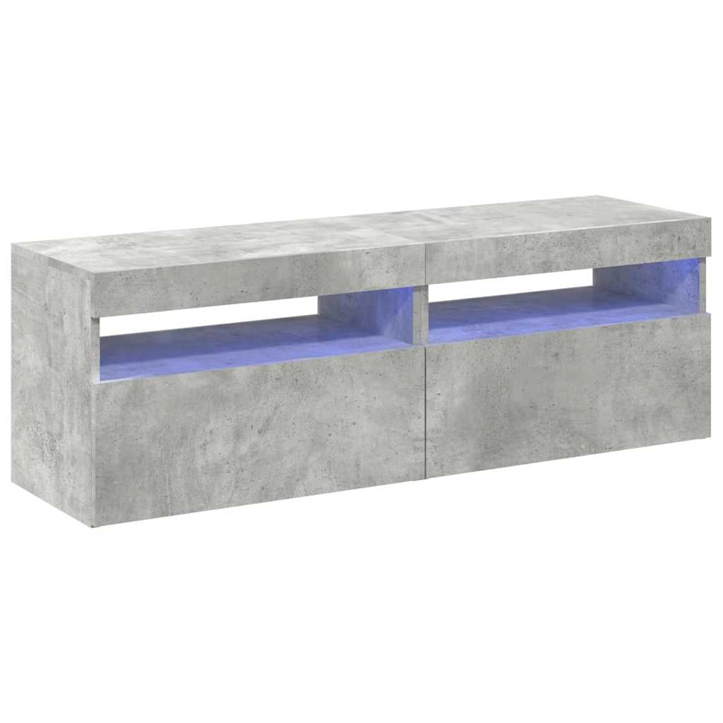Mobile TV multimediale scaffale TV credenza mobile TV per sala da pranzo soggiorno camera da letto con luci LED 2 pezzi 60 x 35 x 40 cm grigio 02_0028847