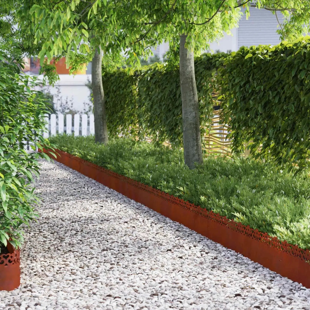 Bordure per prato 20 pz Ruggine 103 x 0,05 x 22 cm CFW3563506