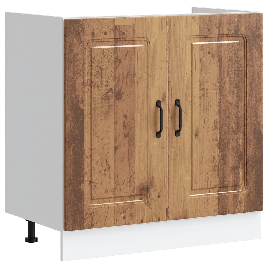 Mobile base lavello-Armadietto da bagno Kalmar Legno Vecchio 80x46x81,5 cm