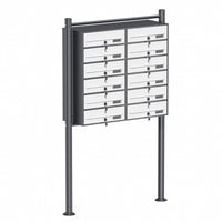 Cassetta postale condominiale autoportante 12 posti antracite/bianco 945 x 270 x 1500 mm 2 moduli