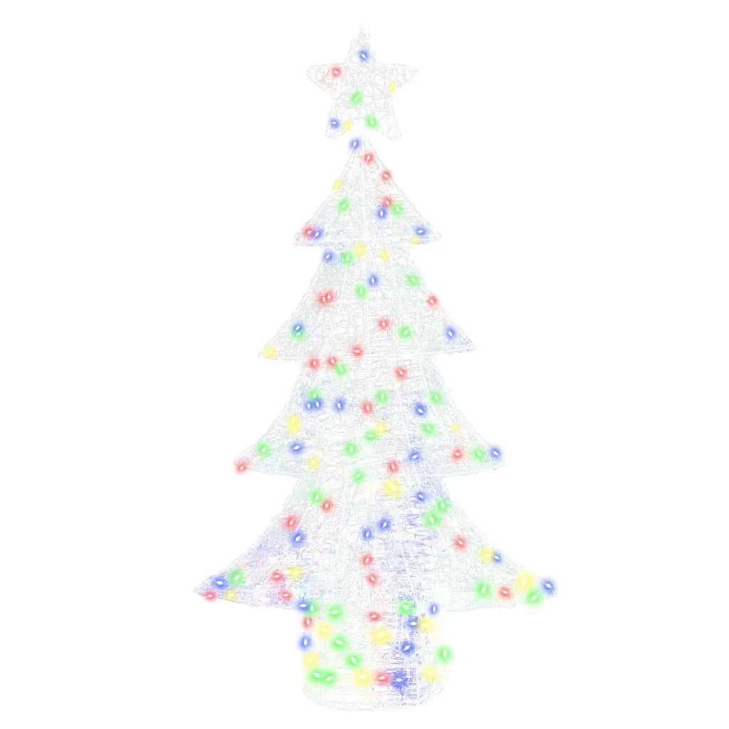Albero di Natale con 160 LED Multicolore 150 cm Acrilico