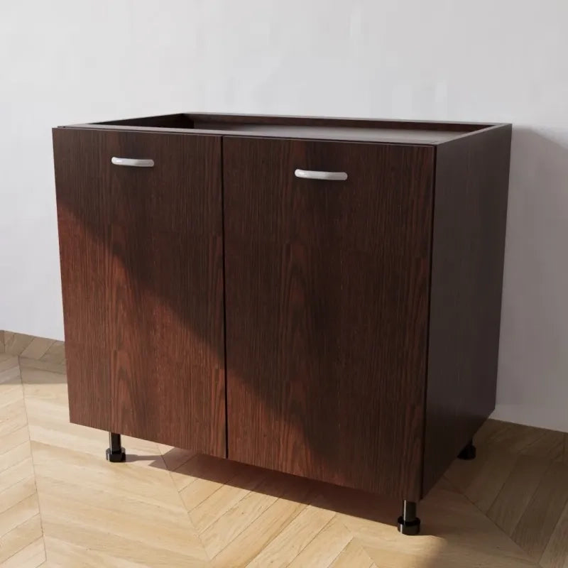 Mobile Base 90 Compreso Di Ante. H 72 Cm L 90 Cm P 55.5 Cm. Spedizione In Kit Wenge