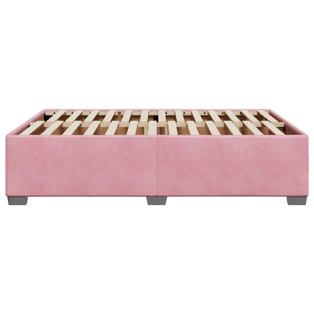 vidaXL Giroletto Rosa 160x200 cm in Velluto