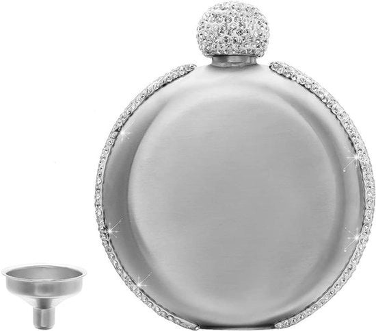 Set di flaconi per whiskey in acciaio inox 304 - con imbuto - adatto per uomini.