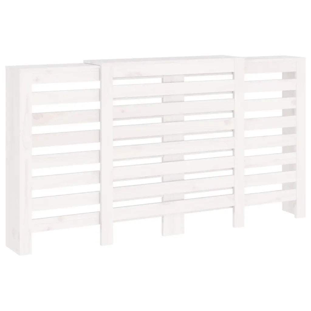 Copertura Termosifone Bianca 210x21x85 cm Legno Massello Pino 822612