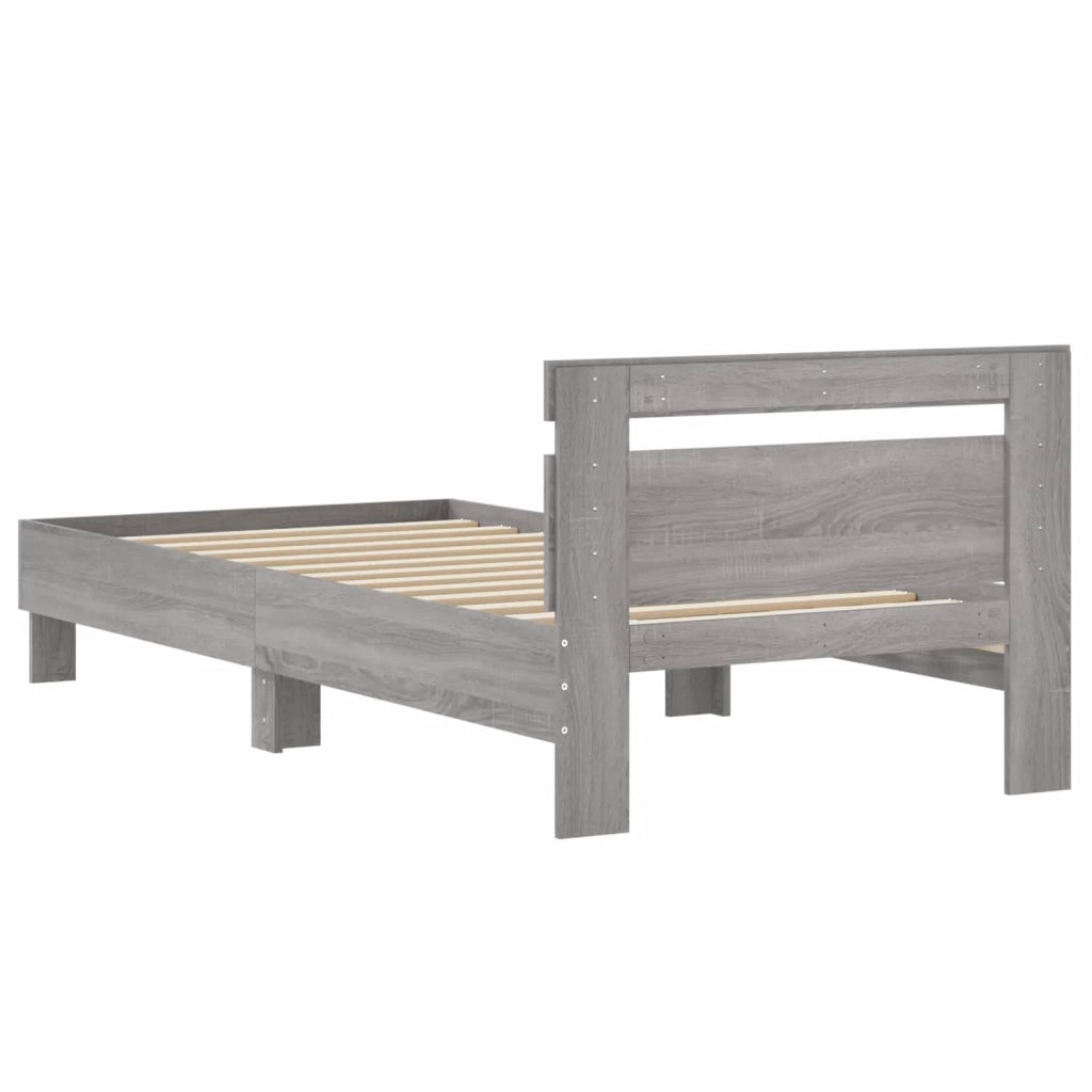 Struttura letto con testata Sonoma grigio 80 x 200 cm 8009019