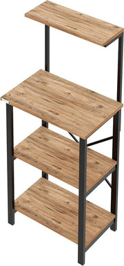 Rack da Cucina - Raccoglitore per Frittate - Raccoglitore per Spezie con 4 pannelli - Raccoglitore da Parete - Raccoglitore per Spezie da Cucina - Design Industriale - 60 x 40 x 128 cm - Raccoglitore per Frittate in Legno di Abete